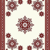 Snowflake Medallion Boho Christmas Area Cute Small(Ivory)