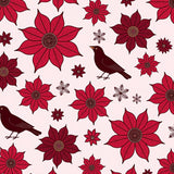 Vintage Poinsettia Bloom Pathway with Cardinal Accents(Red)