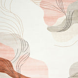 Modern Abstract Durable Non Slip Area Chic Home Decor(White)