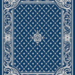 Lattice Intertwined Scrollwork Baroque Motif (Blue) - ODIKA