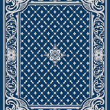 Lattice Intertwined Scrollwork Baroque Motif (Blue) - ODIKA