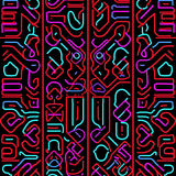 Retro Arcade Button Array and Chromatic Laser Wave (Black)