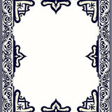 Floral with Ornate Lattice and Sapphire Hues (Black)