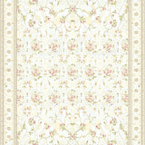 Ivory Cream Weave Elegant Neutral Tones with Floral Accents(Beige)