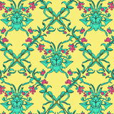Enchanted Garden Floral Lattice Heirloom Inspired(Yellow)