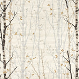 Woodland Branches Area with Scattered Bark Motifs and Subtle Beige Tones(Beige)