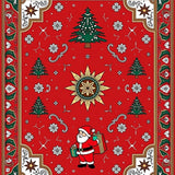 Festive Yuletide Jolly Saint Entrance With Evergreen Adornment(Red)