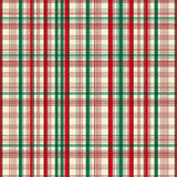 Festive Plaid Tartan with Classic Holiday Accents(Red)
