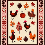 Bountiful Feast Poultry Illustration Accent(Brown)