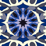 Sublime Kaleidoscope Jewel Toned Abstract Artistry(Blue)