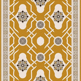 Supersoft Interlocking Lattice Design with Subtle Vintage Medallion Motifs(Gold)