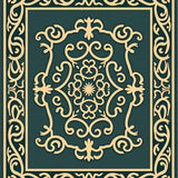 Arabesque Mosaic Swirl Contemporary Artistic(Green)