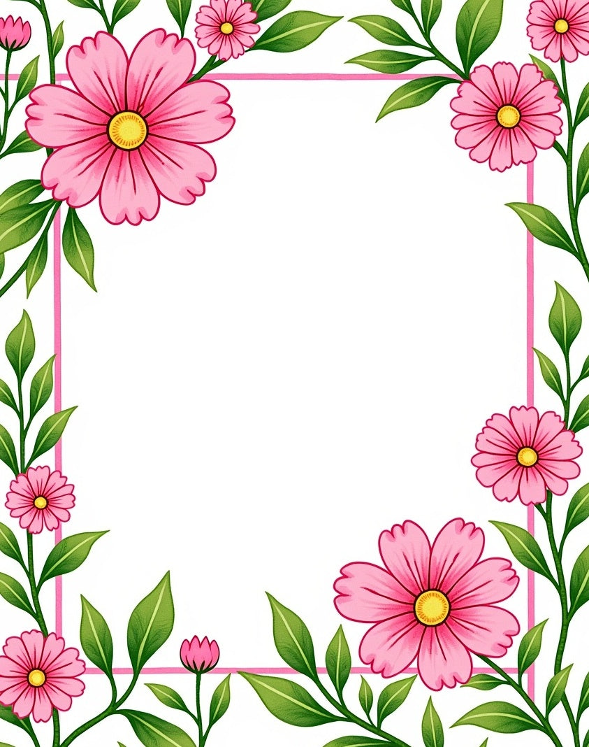 Blooming Floral Fantasy Enchanted Garden Whimsical Fairytale Charm (Pink) - ODIKA