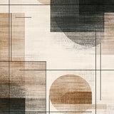 Abstract Ink Wash with Dark Brown and Beige Tones(Beige)