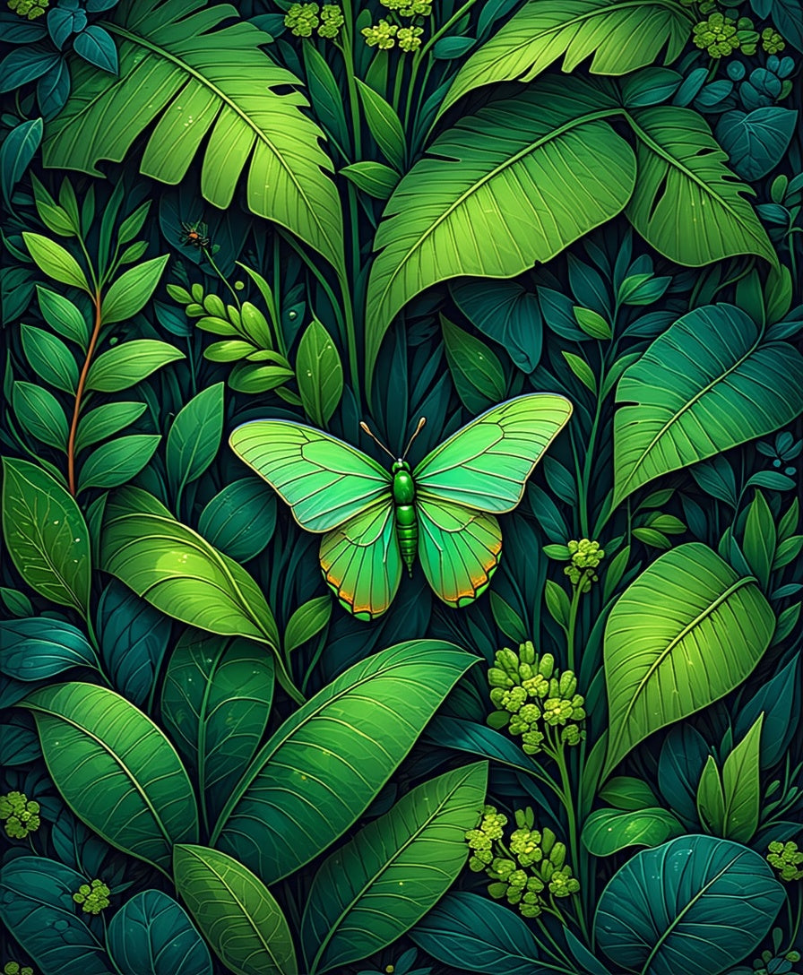 Modern Dark Green Insect(Green) - ODIKA