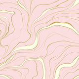 Luxurious Marble Veined Abstract Swirl Contemporary Designer (Pink)