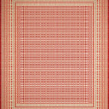 Geometric Red & Natural Door Mat(Red)