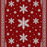 Festive Snowflake Wonderland With Elegant Holiday Motifs(Red)