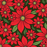 Festive Poinsettia Bloom Area Non Slip(Red)