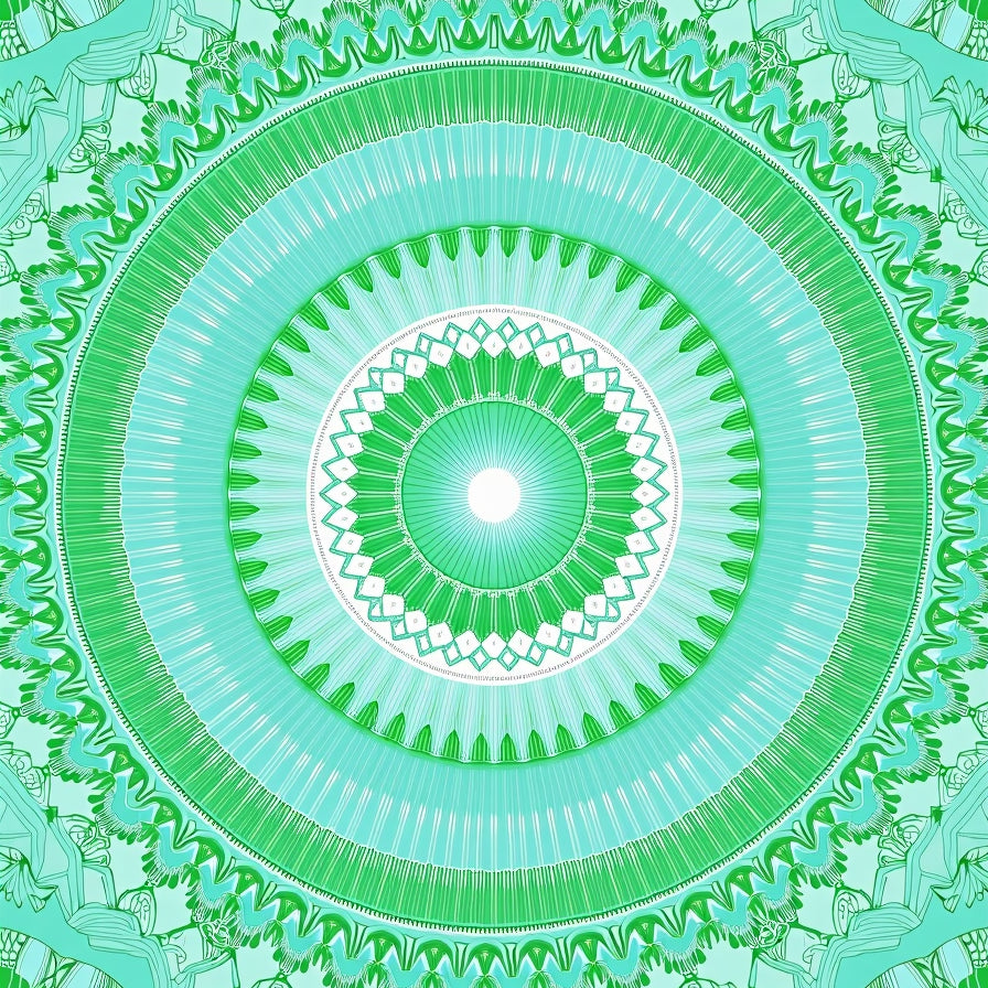 Celestial Reverie Starburst Interlocking Motif (Turquoise) - ODIKA