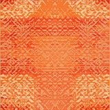 Autumn Harvest Area Terracotta & Orange Geometric Design(Orange)