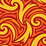 Autumn Harvest Swirl Contemporary Decorative(Orange)