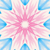 Abstract Floral Burst with Radiating Petals and Subtle Gradient Shifts (Blue) - ODIKA