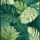 Stylish Fresh Leafy Print(Green)