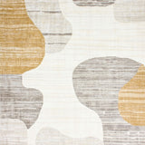 Boho Chic Area Abstract Beige and Cream Color Fusion(Beige)
