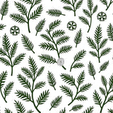 Holiday Evergreen Design with Detailed Frosted Snowflake Embellishments(Green)