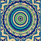 Sunset Breeze Abstract Medallion Symmetry (Blue) - ODIKA