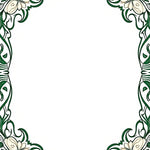 Elegant Botanical Vine Flourish (Green) - ODIKA