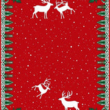 Enchanted Reindeer Forest Yuletide Celebration Accent(Red)