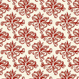 Abstract Damask Motif with Swirling Botanical(Ivory)