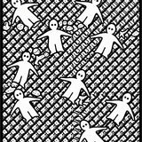 Haunted Herringbone Welcome with Spectral Design(Black)