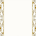 Oriental Lotus Blossom with Intricate Border Framework (White) - ODIKA