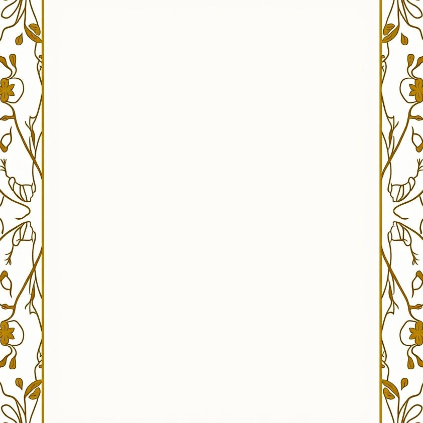 Oriental Lotus Blossom with Intricate Border Framework (White) - ODIKA