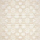 Elegant Half Circle Area with Intricate Jute Inspired Geometric Weave(Beige)