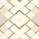 Boho Beige Harmony Geometric Diamond Patterned for Living Area(Beige)