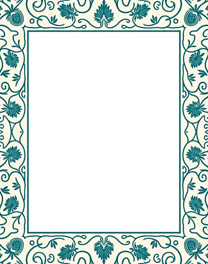 Victorian Damask with Acorn and Vinework (Ivory) - ODIKA