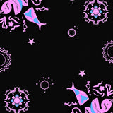 Magical Fairytale Wonderland Dreamy Ethereal Swirl Constellation Design(Black)