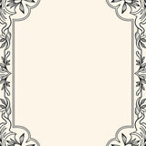 Delicate Floral Motif with Intertwined Vines and Leafy Details (Black)