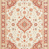 Elegant Non Slip Vintage Area Machine Design(Ivory)