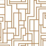 Asymmetrical Maze Labyrinth Contemporary Easy Clean(Brown)