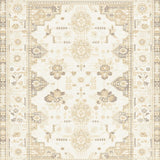 Boho Chic Area Geometric Floral Entryway(Beige)