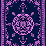 Medallion Paisley Ornate Boho Stylish Accent (Pink)
