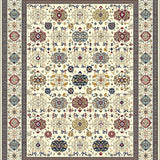 Peaceful Beige Stair Runner Central Asian Textures(Ivory)