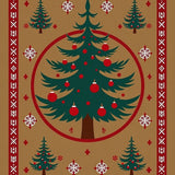 Festive Evergreen Xmas Tree Decorative Floor(Brown)