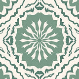 Ethereal Meadow Swirl Abstract Medallion Accent(Green)