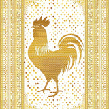 Extra Long Beige Rooster Runner(Gold)